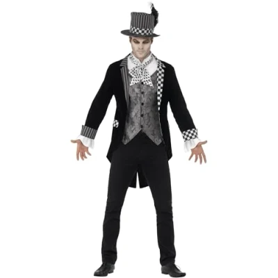 Abbildung von Smiffys Kostüm Dark Hatter, Die dunkle Seite des verrückten Hutmachers