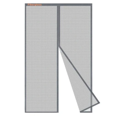 Abbildung von Risareyi Magnet Fliegengitter Balkontür Ohne Bohren 80x250cm, Grau Verstärkt Fiberglas Tür Moskitonetz Insektenschutz für Haustür Terrassentür