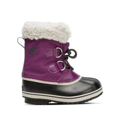 Abbildung von Sorel Yoot Pac Nylon WP wasserdichte Schneestiefel, Wild Iris/Dark Plum Youth Collection 2024, 32 EU