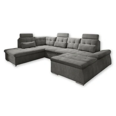 Abbildung von ED EXCITING DESIGN Wohnlandschaft &quot;Nalo U Form&quot;, mit Bettfunktion, Bettkasten, Kopfstützen, Nierenkissen etc.