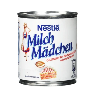 Abbildung von Nestlé Milchmädchen gezuckerte Kondensmilch
