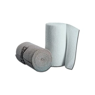Abbildung von Previs PreviNova, Elastische Kompressionsbinde, Mittlere Kompression, Größen 4,5 m x 6 cm, 10 einzeln verpackte Stücke, mit Verbandklammer