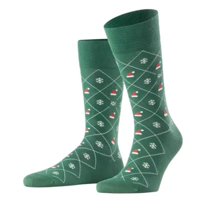 Abbildung von Burlington XMAS Argyle Socken eucalyptus, Herren, Größe: 40 46, Eucalyptus