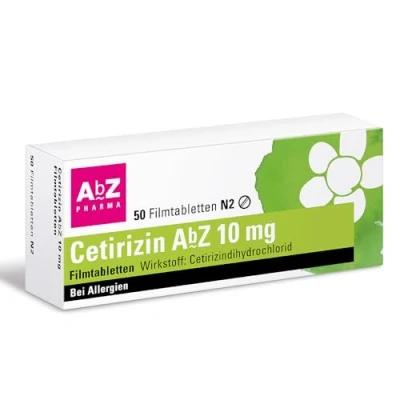 Abbildung von Cetirizin AbZ 10 mg Filmtabletten 50 St