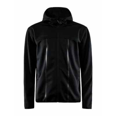 Abbildung von Craft ADV EXPLORE Softshelljacke für Herren M Black Winddichte, wasserabweisende den täglichen Gebrauch 2 Seitentasche, 1 Innentasche Übergangsjacke