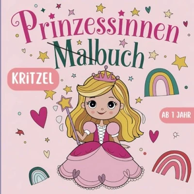Abbildung von Mein Erstes Malbuch: Ausmalbuch mit großen Motiven ab 1 Jahr, Prinzessinnenbuch