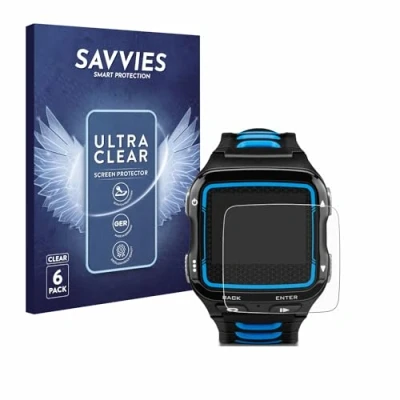 Abbildung von Savvies 6 Stück Schutzfolie für Garmin Forerunner 920XT Displayschutz Folie Ultra Transparent