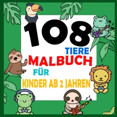 Abbildung von Tiere Malbuch für Kinder ab 2 Jahren: XXL mit tollen Motiven zum Ausmalen und Kritzeln kreative Mädchen Jungen Jahren Kritzelmalbuch Kritzelbuch