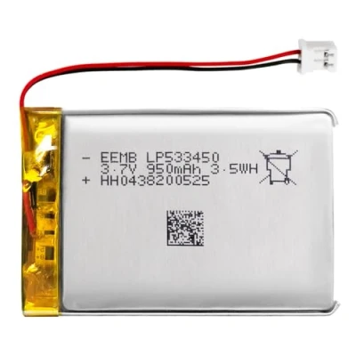 Abbildung von EEMB Lithium Polymer Akku 3,7 V 950mAh 533450 Wiederaufladbarer Lipo mit JST Anschluss für VXI Blue Parrott bestätigen Sie die Polarität des Geräts und Anschlusses vor dem Kauf
