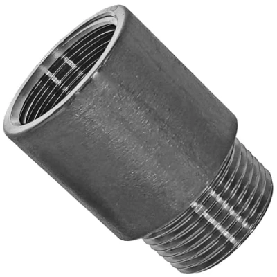 Abbildung von 1/2 Zoll Gewinde Fittings aus Edelstahl &gt; Hahnverlängerung IG AG verlängert um 20mm