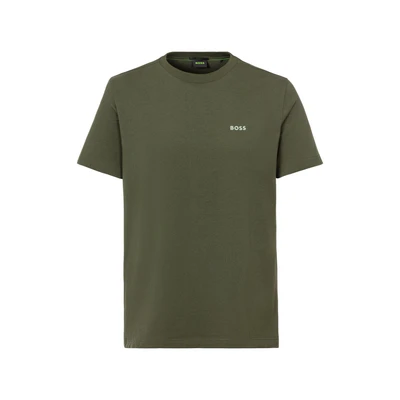 Abbildung von BOSS GREEN Rundhalsshirt Tee mit gummiertem Kontrast Logo