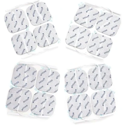Abbildung von axion Elektrodenpads passend zu Prorelax, Promed, 4x4cm, 2mm Steckanschluss, 16 St.,selbstklebende TENS EMS Elektroden für Geräte
