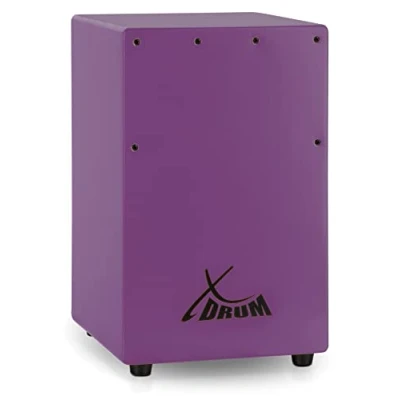 Abbildung von XDrum KC 37VT Kinder Cajon Kleine speziell für Nur 36 cm hoch Snare Effekt durch stimmbare Gitarrensaiten Violett