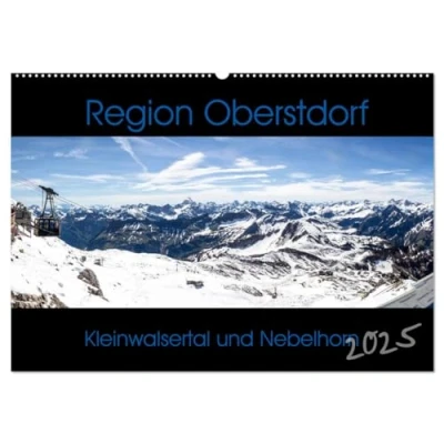 Abbildung von Region Oberstdorf Kleinwalsertal und Nebelhorn (Wandkalender 2025 DIN A2 quer), CALVENDO Monatskalender