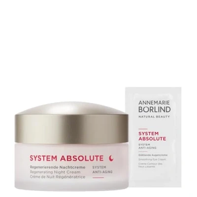 Abbildung von ANNEMARIE BÖRLIND SYSTEM ABSOLUTE ANTI AGING Regenerierende Nachtcreme (50ml) + Gratis Glättende Augencreme im Sachet Aktiviert die Kollagen und Elastinproduktion