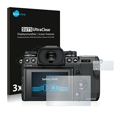 Abbildung von Savvies 6 Stück Schutzfolie für Fujifilm X H1 Displayschutz Folie Ultra Transparent