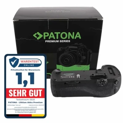 Abbildung von PATONA 1496 Ersatz für Batteriegriff Nikon MB D12 D800 D800E D810 D810A mit IR Fernbedienung (Batteriefach 1X EN EL15 oder EL18A und 8X AA)