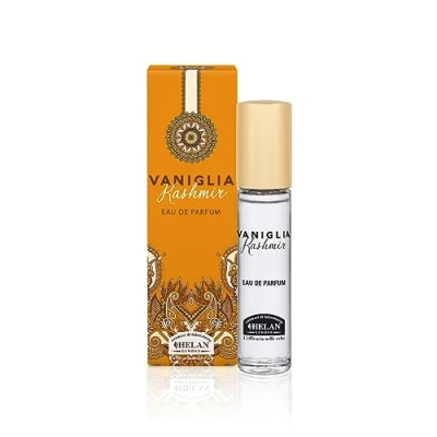 Abbildung von Helan, Vanille Kaschmir, Eau de Parfum, für die Körperhaut, Duft verstärkt durch Sandelholz und weichen Vetiver von Haiti, 10 ml Made in Italy