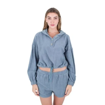 Abbildung von Hurley Trista Kapuzenpullover, Damen, Größe: Large, Citadel blue