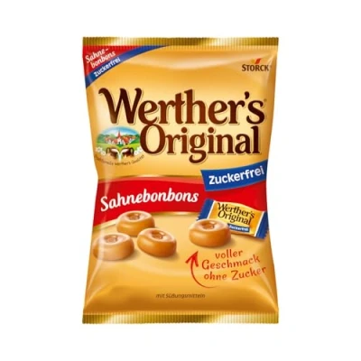 Abbildung von Werther&#039;s Original Sahnebonbons zuckerfrei (12 x 70g) / Karamellbonbons ohne Zucker