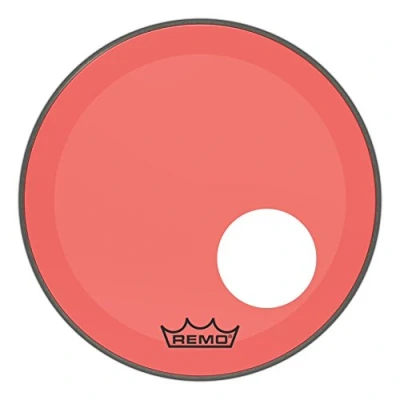 Abbildung von Remo Schlagzeugfell Colortone Powerstroke 3 clear ported 18&quot; P3 1318 CT RDOH rot