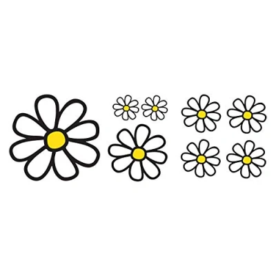 Abbildung von Simoni Racing Aufkleber Bogen 8 Gänseblume, Weiß