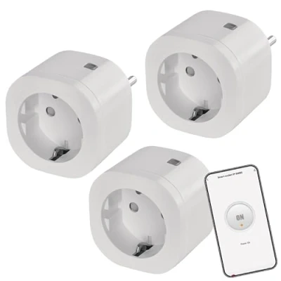 Abbildung von EMOS GoSmart ZigBee Steckdose 16A, 3 Stück, 2,4GHz Smart mit Timer und Stromzähler, gesteuert manuell App, kompatibel Sprachassistant Amazon Alexa, Google Assistant, weiß