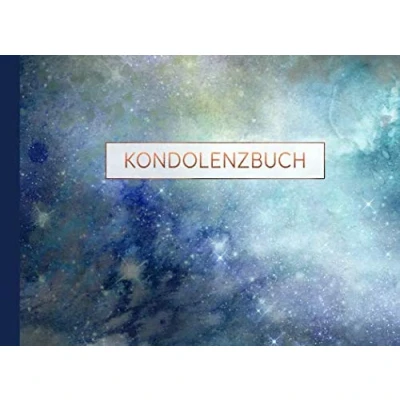 Abbildung von Kondolenzbuch: Trauerbuch Zum Ausfüllen, Liniert Aufrichtige Anteilnahme Gästebuch / Gedenkbuch Beerdigung Trauerfeier Beileidsbuch Trauer Buch Farbig Sterne Galaxie