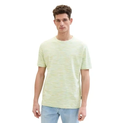 Abbildung von TOM Tailor IN Melange Optik Tshirt basic, Herren, Größe: XL, Mint white spacedye pique