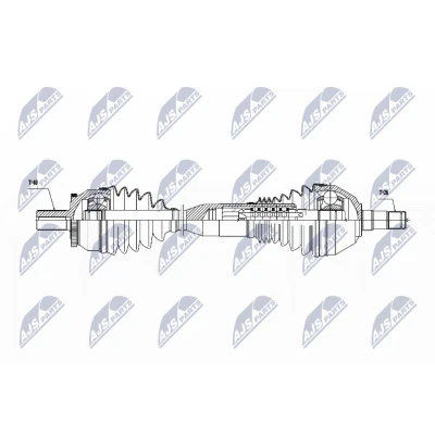 Abbildung von NTY NPW VV 059 Antriebswelle Vorderachse, Vorderachse links VOLVO: XC90 I