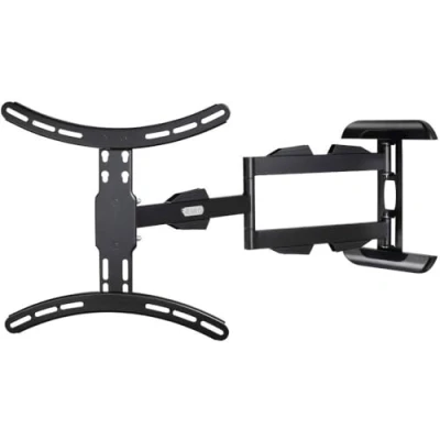 Abbildung von Hama TV Wandhalterung Schwenkbar, Neigbar, Ultralang (32 65 Zoll Halterung für Fernseher bis zu 25 kg, max. VESA 400x400, Ausziehbare Fernsehhalterung inkl. Fischer Dübel) schwarz