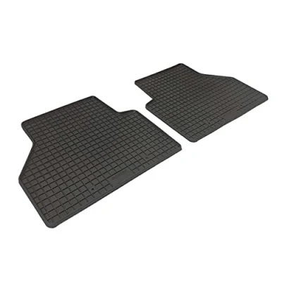Abbildung von Gummimatten passend für VW Caddy V (2 teilig, Hinten) Gummi Fußmatten Matten, Geruchneutral, 1cm Rand, Schwarz