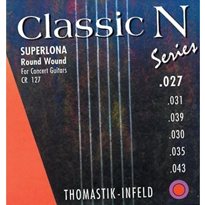Abbildung von Thomastik Einzelsaite D4 .030 versilberter Kupferdraht CR30 für Klassikgitarre Classic N Series Superlona light Satz CR128, CR127