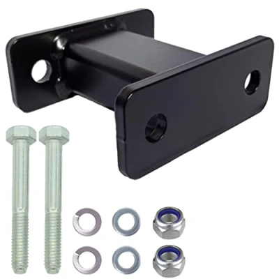 Abbildung von XIMPLIO Anhängerkupplung Verlängerung 125 mm Hakenverlängerung Adapter für Flanschkugel AHK 2 Loch 90 Lochabstand