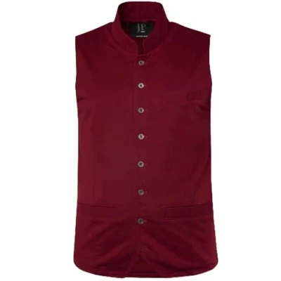 Abbildung von JP1880 Tracht Stehkragen Stickerei Weste, Herren, Größe: 5XL, Dark cherry red