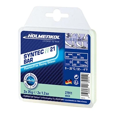 Abbildung von Holmenkol Syntec FF21 Skiwachs fluorfreies Hochleistungs Basiswachs (0 bis 20 C) 70 g