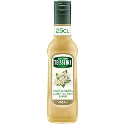Abbildung von Mathieu Teisseire Holunderblüte Sirup, für Getränke, Erfrischungsgetränke, Cocktails, Kaffee und Desserts, Flasche 25 cl