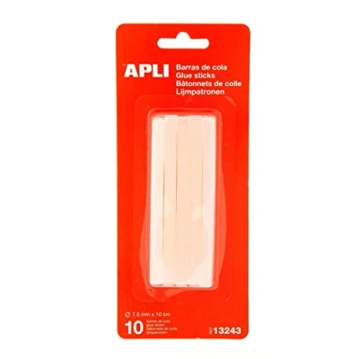 Abbildung von Apli 13243 10 Stück Ersatz Silikon Stangen zum Kleben, 7,5 mm, weiß