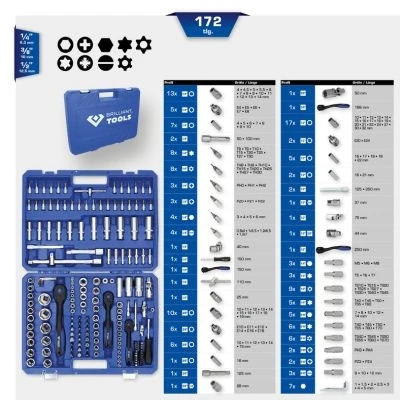 Abbildung von KS TOOLS BT023172 Steckschlüsseleinsatz Set 172 1/4, 3/8, 1/2