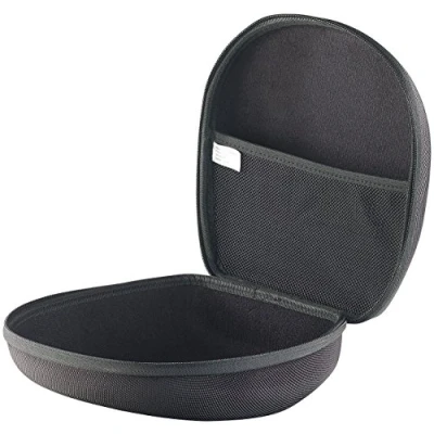 Abbildung von auvisio Kopfhörertasche: Große Hardcase Schutztasche für Kopfhörer bis 19 x 20 8 cm (Kopfhörer Case, Aufbewahrungsbox Kopfhörer, Gepolsterter Beutel)