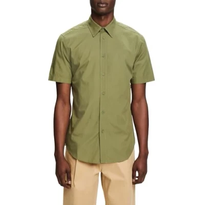 Abbildung von Esprit KURZÄRMLIGES Hemd, Herren, Größe: Medium, Light khaki