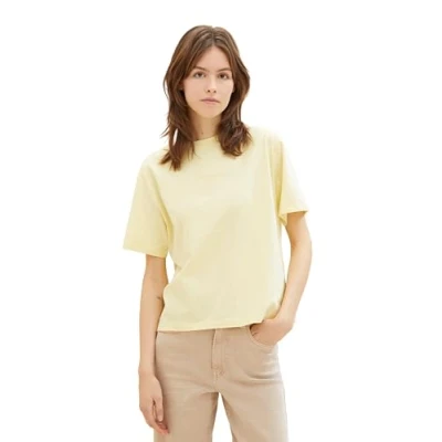 Abbildung von TOM Tailor Denim Tshirt basic, Damen, Größe: XXL, Light yellow