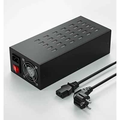Abbildung von USB Ladestation,Skazeke 30 Anschlüsse 300W/60A Desktop Lade Hub,mehrfacher Schutzausgang 5V/2A Laden für Apple Geräte, Smartphones, Tablets und mehr Geräte