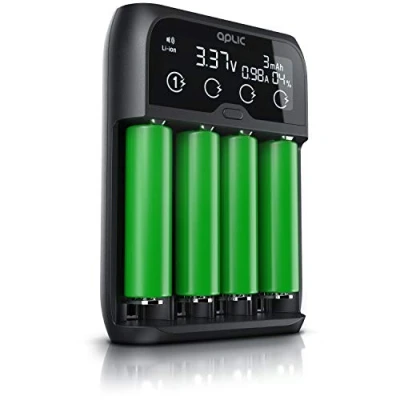 Abbildung von CSL Universal Batterie Ladegerät Akku Batterieladegerät Intelligent Battery Charger für Li ion, NI MH, Cd, LiFePo4 Akkus 18650 AA AAA Batterien und LCD Display mit Echtzeitanzeige
