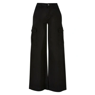 Abbildung von Urban Classics WIDE LEG Twill Cargohose, Damen, Größe: 34, Black