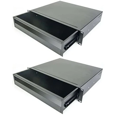 Abbildung von Bundle: 2 x Adam Hall HE ERGO 19&quot; Rackschublade 874E02 Stahl, schwarz, Rack Schublade (2 Stahl Rackschublade)