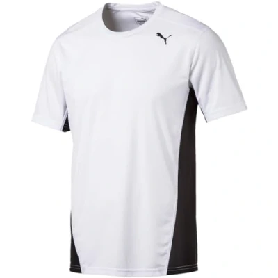 Abbildung von PUMA Herren Cross The Line Tee T Shirt, White Black, XL