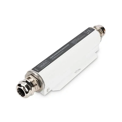 Abbildung von DIGITUS Outdoor Power Over Ethernet Überspannungsschutz 110W PoE Budget PoE++ Gigabit 10/100/1000 Mbits RJ45 Buchsen IP67 Schutzklasse maximale Überspannungsstärke 10KV