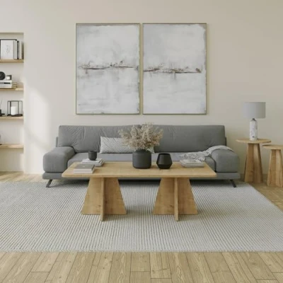 Abbildung von Moderner Couchtisch Ralio B120cm Eiche hell Menzzo