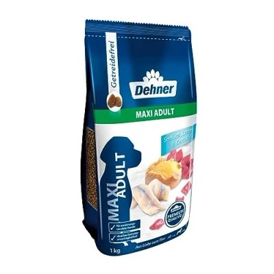 Abbildung von Dehner Premium Hundefutter Maxi Adult, Trockenfutter getreidefrei, für ausgewachsene Hunde großer Rassen, Fisch / Lamm Kartoffel, 12.5 kg